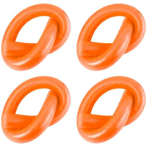 Acan Tradineur - Pack de 4 Churros para Natación - Flotador de Espuma, Palo Flotador, Tubo Espuma para Piscina, Espagueti de Espuma - 6,5 x 150 cm - Color Naranja