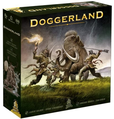 Doggerland | Tung strategibrädspel för tonåringar och vuxna | Förhistoriskt kakelspel för arbetare | Odla din klan, bly och överleva | 1 till 4 spelare | Åldrar 14+ | 90 minuter