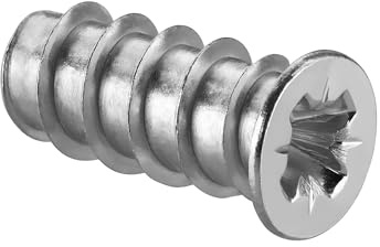 LIKERAINY Euroskruvar av Stål 6,3 x 10,5 mm Varianta Fästelement med Fullgänga för Möbler Borrdiameter 5 mm Specialskruv för Infästning Utdragbara Lådskenor Förbindande Skruv för Trä 200 stycken