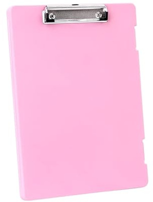 Tuxxjzm Cartella portablocco con contenitore, con doppia clip, grande capacità, resistente, per materiali didattici, carta di prova, appunti, file, script