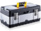 Generic 17 Inch Toolbox with Heavy Duty Metal Latch, Removable Internal Storage Unit, 3 Compartments, Waterproof, Perfect for Home Use