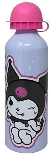 CARTOON Barnvattenflaska i aluminium 500 ml flaska med pip (Kuromi, fuchsia)