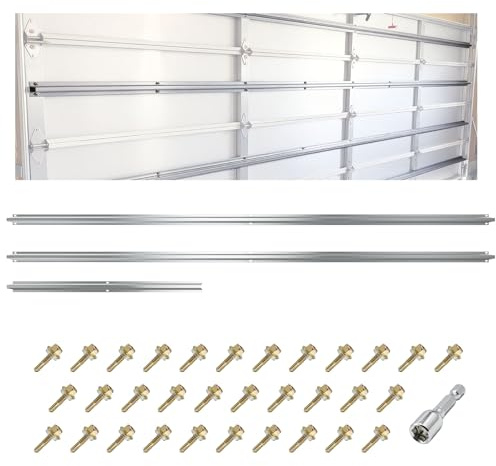 Sidasu 16 FT Garage Door Strut, Heavy Duty Steel Garage Door Reinforcement Bracket, Garage Door Hurricane Brace Kit, DIY & Professional Installation