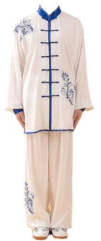 GoldeneAmeisen Tai Chi Abbigliamento,Tuta da Donna per Arti Marziali,Abbigliamento per Meditazione e Qigong,Uniforme Kung Fu Unisex,Leggero E Confortevole,per Esercizi Mattutini,Tai Chi,Kung Fu