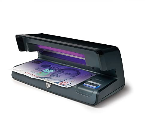 Safescan 50 détecteurs UV de faux billets de banque, cartes de crédit et pièces d'identité - Vérificateur de billets UV pour nouveaux billets - Vérificateur de faux billets avec lumière UV