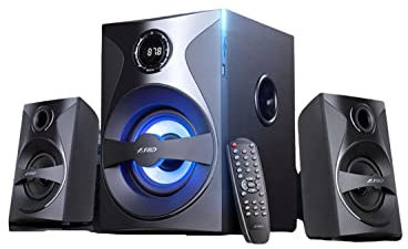 F&D F380X 54W 2.1 Altavoz multimedia Bluetooth con LED multicolor, negro