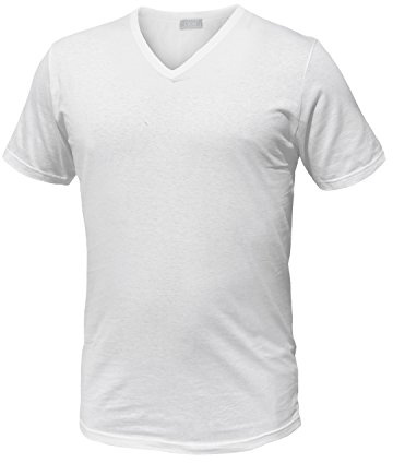 Liabel Pack 6 T-Shirt Manica Corta Cotone Bianco Assortito Art.4428 (6 Pack Scollo V. Bianco - 5 / L)