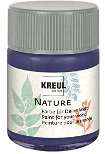 KREUL 49426 - Nature Lavendel im 50 ml Glas, wasserbasierte Farbe, aus nachhaltigen, natürlichen Rohstoffen, cremig, schnelltrocknend und lichtecht, für zahlreiche Untergründe