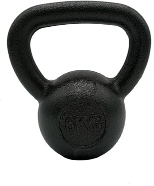 Chase Fitness 6KG Cast Iron Kettlebell for Strength and Cardio Home Gym Training 4kg - 40kg (6KG)