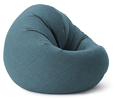 Lumaland Sitzsack Drops: runder Sitzsack (300 L) mit 2-in-1-Funktion für bequemes Sitzen & Liegen | Der Doppelagent für Relax-Momente in- & Outdoor I Mit anpassungsfähiger EPS-Füllung | Ø 120 x 75 cm