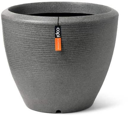 Capi Europe - Blumentopf Kugel Arc Granite - 48x35 - Anthrazit - Blumentopf für den Innen- und Außenbereich - Bruchfest - 100% recycelbar NATS8032