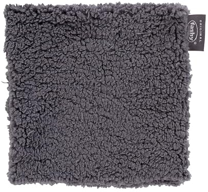 Fashy Wärmekissen mit Kirschkernfüllung, Bezug aus flauschigem recyceltem Stoff, grau