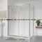 Aquariss 1400x900mm Sliding Shower Enclosure 6mm Easy Clean Glass Bathroom Cubicle Screen Double Doors with Side Panel Chrome