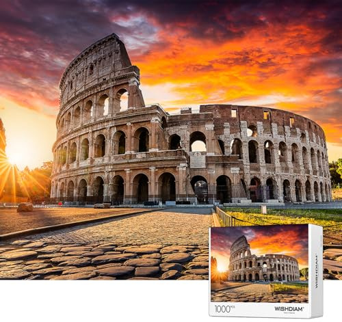 WISHDIAM Italy Puzzles for Adults 1000 Pieces, Colosseum in Rome, Classic Style, Jigsaw Puzzles, 1 Set, 1000 Pieces, 1000 Content Count, 1000 Unit Count, Age 13+