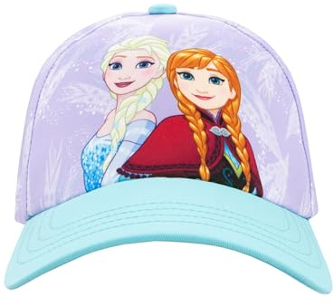 Disney Frozen Cap | Sommer Basecap Kinder | ELSA Sonnenhut Mädchen | Offiziell Frozen Sonnenmütze | Lila Einheitsgröße