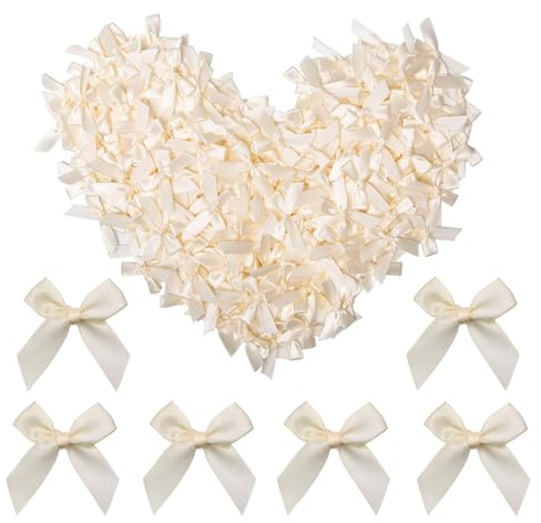 Mini Nastro di Raso,100 PCS Fiocchi per Artigianato Fiocchetti per Decorazioni Fiocchi Regalo Fiocchi Raso per Festa di Compleanno Nozze Confezione Regalo Forniture