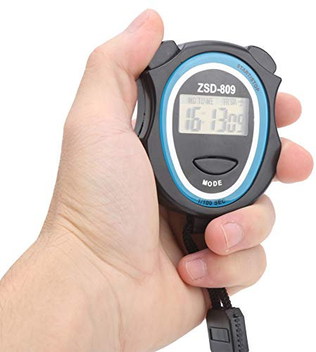 Jeanoko Sport-Stoppuhr-Alarm-Timer, Hochpräziser Wasserdichter Timer für den Laufunterricht, ZSD-809 Stoppuhr mit Anti-Vibrations-Funktion
