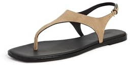 Madewell Women's The Kira Covered Thong Sandal, Tawny Khaki, 9 Medium US