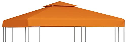 Ersatz-Pavillon-Abdeckung, 3 x 3 m, Orange, 310 g/m², Premium-Outdoor-Wohnstruktur