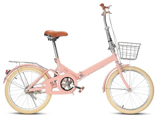 QKDWQZ Bicicleta Plegable De Aluminio De 20/22 Pulgadas con Freno De Disco Y V-Brake, Bicicleta Plegable para Hombre Y Mujer, Doble Absorción De Impactos En Las Velocidades Delantera E,22in
