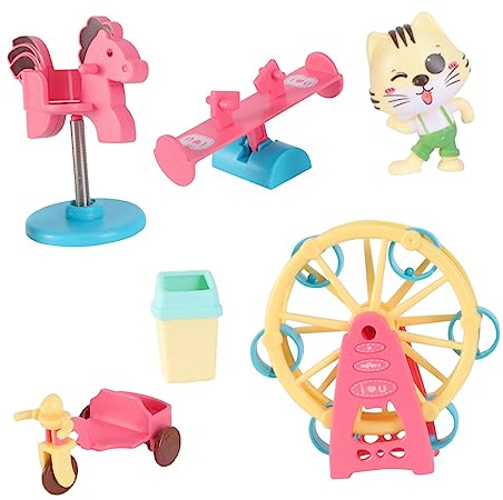 WOONEKY 1 Set Play House Set Creative Educational Amusement Park Equipment with Seesaw Swing Slide for Outdoor Fun Safe Non Toxic for Boys