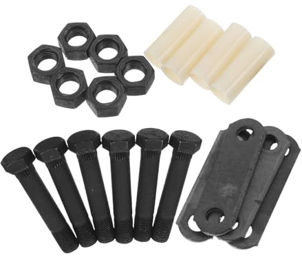 DIYEAH Accessoire De Manille Essieu pour Remorque Kit Assemblage avec Bagues Nylon Boulons Et Écrous Autobloquants pour Ressorts Tandem