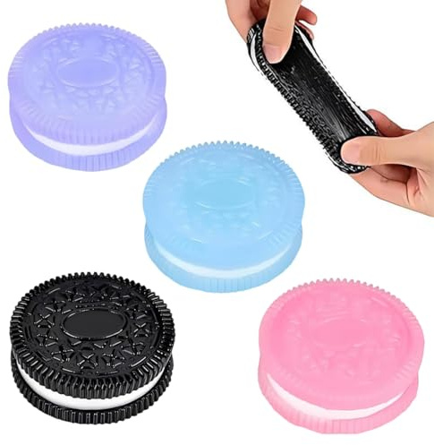 GNALIA Jouets Anti-Stress - Lot De 4 - Forme Tablette - 3.8Cm X 1Cm - Couleurs (Noir, Bleu, Rose, Violet) - Ultra Doux - Décompression