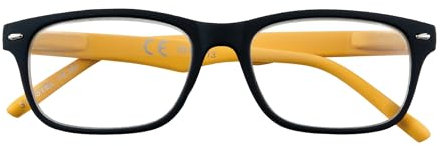 Zippo Occhiali da Lettura, Realizzati con Montatura dalle Linee Morbide, Ideale per Uomo e Donna, Diottria +3.50, Aste Color Giallo