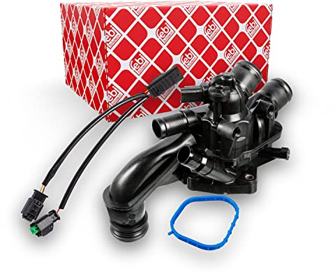 febi bilstein 170321 Thermostat with housing, gasket, temperature switch and connecting cable , 1 piece