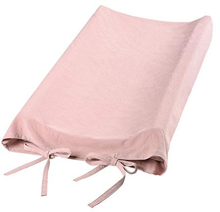 Funda para cambiador de bebé, sábanas suaves y transpirables para cambiador fundas para cambiador para bebés recién nacidos traje para bebé y niña(Rosado)