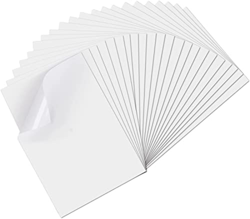 Nikduo Bedruckbares Vinyl für Tintenstrahldrucker und Cricut Maker Vinyl-Aufkleber, Papier, blanko, selbstklebender Aufkleber, wasserdicht, matt, A4-Blatt, insgesamt 15 Blatt/30 Blatt (30 Blatt)