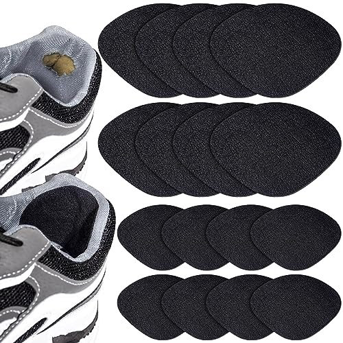 16 Stück Schuhflicken für Löcher, selbstklebende Schuhabsatzreparatur, Schuhlochreparatur für Turnschuhe, Lederschuhe, High Heels, shoe patch (schwarz)