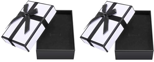 2Pcs Gift Boxes with Lid, 9x7x3cm Small Jewellery Present Boxes, Ring Earrings Necklace Bracelet Gift Boxes, Small Paper Boxes for Gift Present