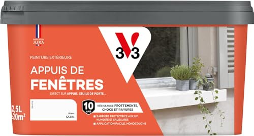 V33 Peinture pour appuis de fenêtres, Blanc 2,5L