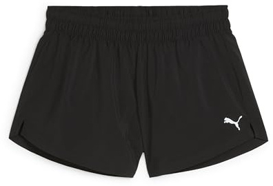 PUMA Unisex W TAD Essential 3 Woven Short Gewebte Shorts, PUMA Black, L
