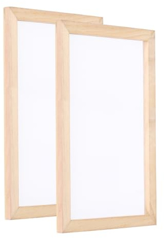 PATIKIL A4 Sizes Wooden Paper Making Screen, 2Pcs 11.8 x 8.3 Inch Single Paper Making Mould and Deckle Papermaking Supplies Frame for Paper Making DIY Crafts, Wood Color