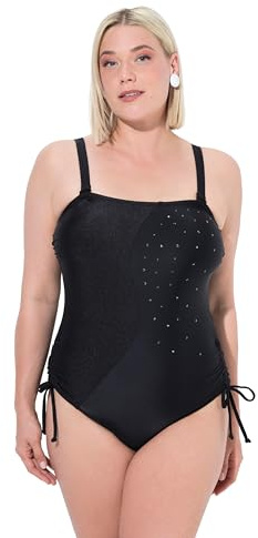 Ulla Popken Women's Badeanzug Olivia, Shiny Matt Mix One Piece Swimsuit