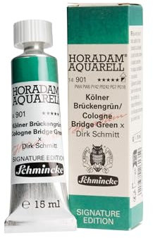 Schmincke – HORADAM® AQUARELL, limitierter Sonderfarbton Kölner Brückengrün x Dirk Schmitt, feinste Künstler-Aquarellfarben, 15 ml Tube, 14 901 006, Signature Edition 2025