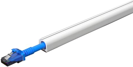 Cable de ocultación de pared, flexible, color blanco, autoadhesivo, pequeño compartimento de PVC blanco, mini canal de cables de 1 m/2 m/3 m, cubierta para 1 cable para cables de alimentación en casa
