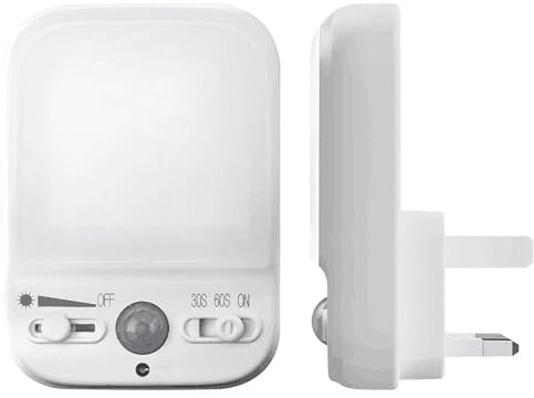 BODYA Automatisk på/av kontakt PIR rörelsesensor hall plugg uttag LED hem nattlampa lampa säkert ljus