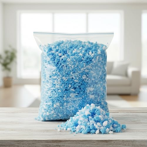 DURAFOAM High Density Shredded Foam Filling – Cushion, Bean Bag, Upholstery & Pet Bed Refill – Soft Supportive Polyurethane – 2.5kg