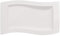 Villeroy & Boch - NewWave Platter, square platter with curved lines, premium porcelain, dishwasher safe, white, 49 x 30 cm