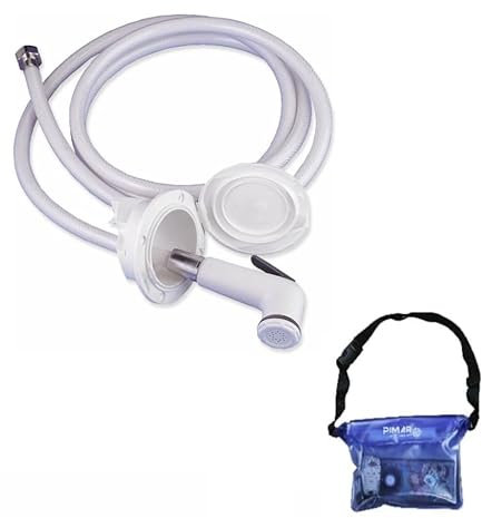 DOCCETTA CON TUBO MT 4 E CONTENITORE BIANCO ACCESSORI BARCA NAUTICA