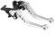 Akozon Levier de frein d'embrayage, paire de 22mm 7/8 CNC aluminium moto embrayage tambour levier de frein poignée levier de frein d'embrayage universel,(argent)