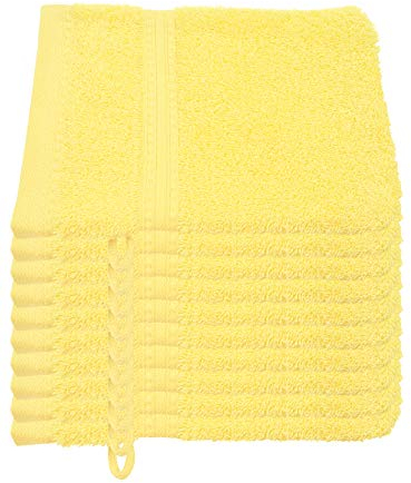 Julie Julsen Bio Waschhandschuh-Set 10 STK. 15x21 Gelb 100% Baumwolle Frotte 550g/m²