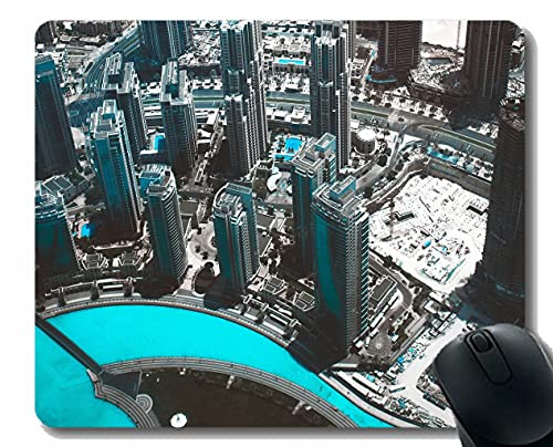 Tapis de souris original personnalisé avec éclairage en verre et bords cousus