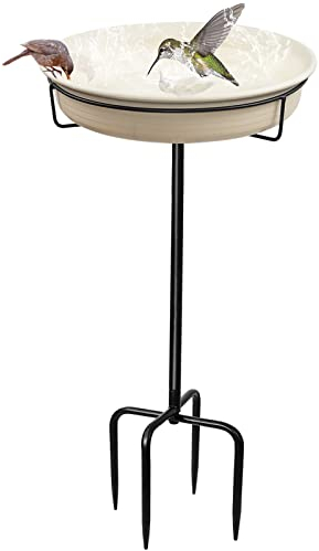 Giyiprpi Bain pour oiseaux - Grand bol d'eau - Résistant au gel - Pour oiseaux sauvages - Résistant au gel - (D)