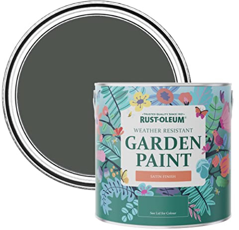 Rust-Oleum Grey Mould-Resistant Garden Paint In Satin Finish - Graphite 2.5L