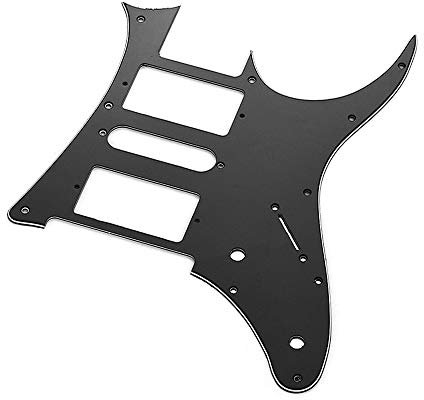 KOCAN Schlagbrett der E-Gitarre, HSH Pickguard E-Gitarre PVC Pick Guard Scratch für Ibanez g250 Gitarre Ersatz Schwarz 1 Ply