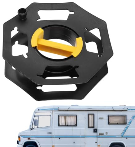 Maciun Kabelrulle i metall, sladdrullande hjulspole, bärbar sladdorganisatör för förlängningar, kuvert och kabelbutiker för Camping-Ca, husbilar, båtar